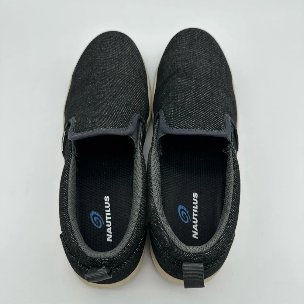 Nautilus Westside Black Denim Slip-On Safety Sneakers